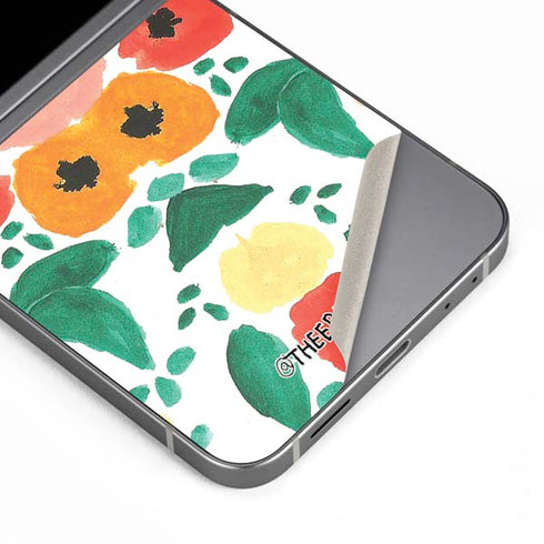 Bouffants and Broken Hearts Geometric Flowers Galaxy Z Flip6 Skin